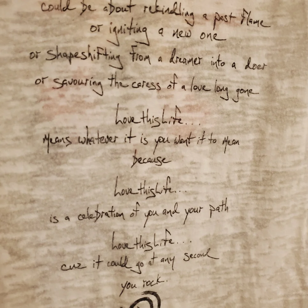 Butterfly Love this Life heathered v neck T shirt small - Picture 4 of 7